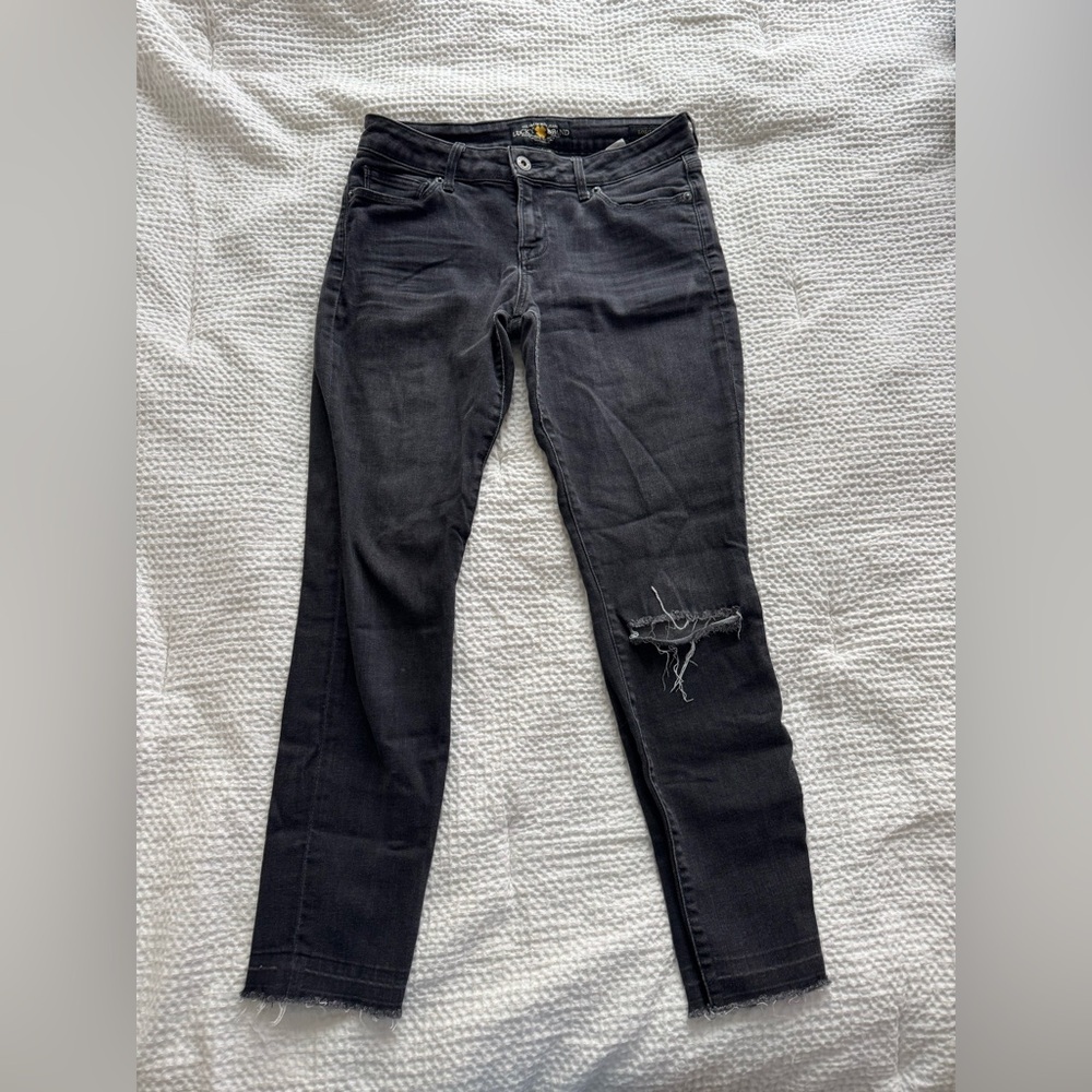 Lucky Brand Light Black Jeans with Raw Hem 4/27